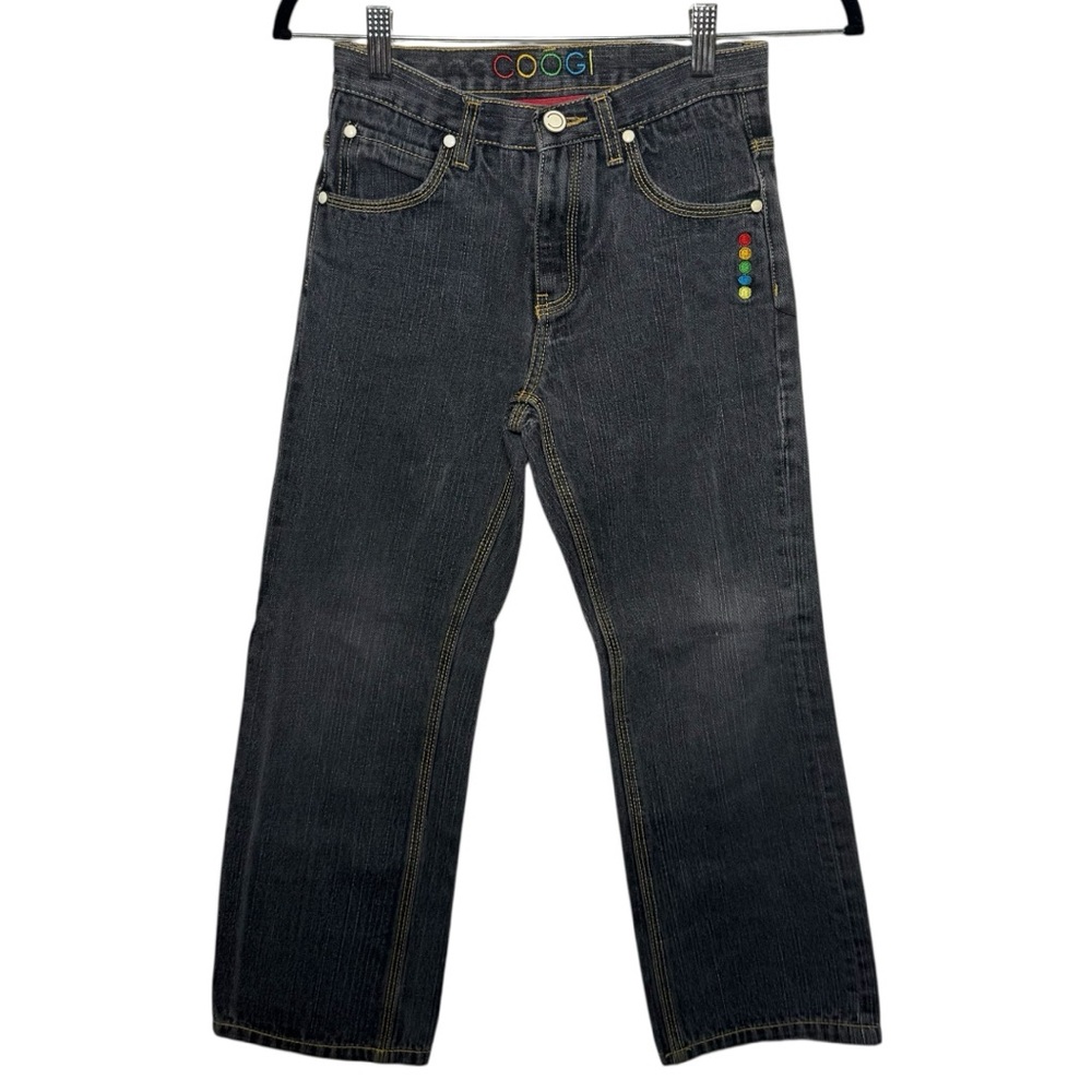 COOGI Kids Y2K Charcoal Jeans with Multicolor Details